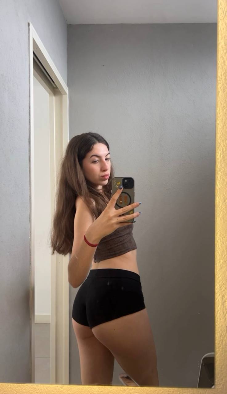 Amber in her underwear in Belmopan