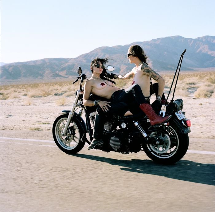 Girls on a motorcycle in Belmopan