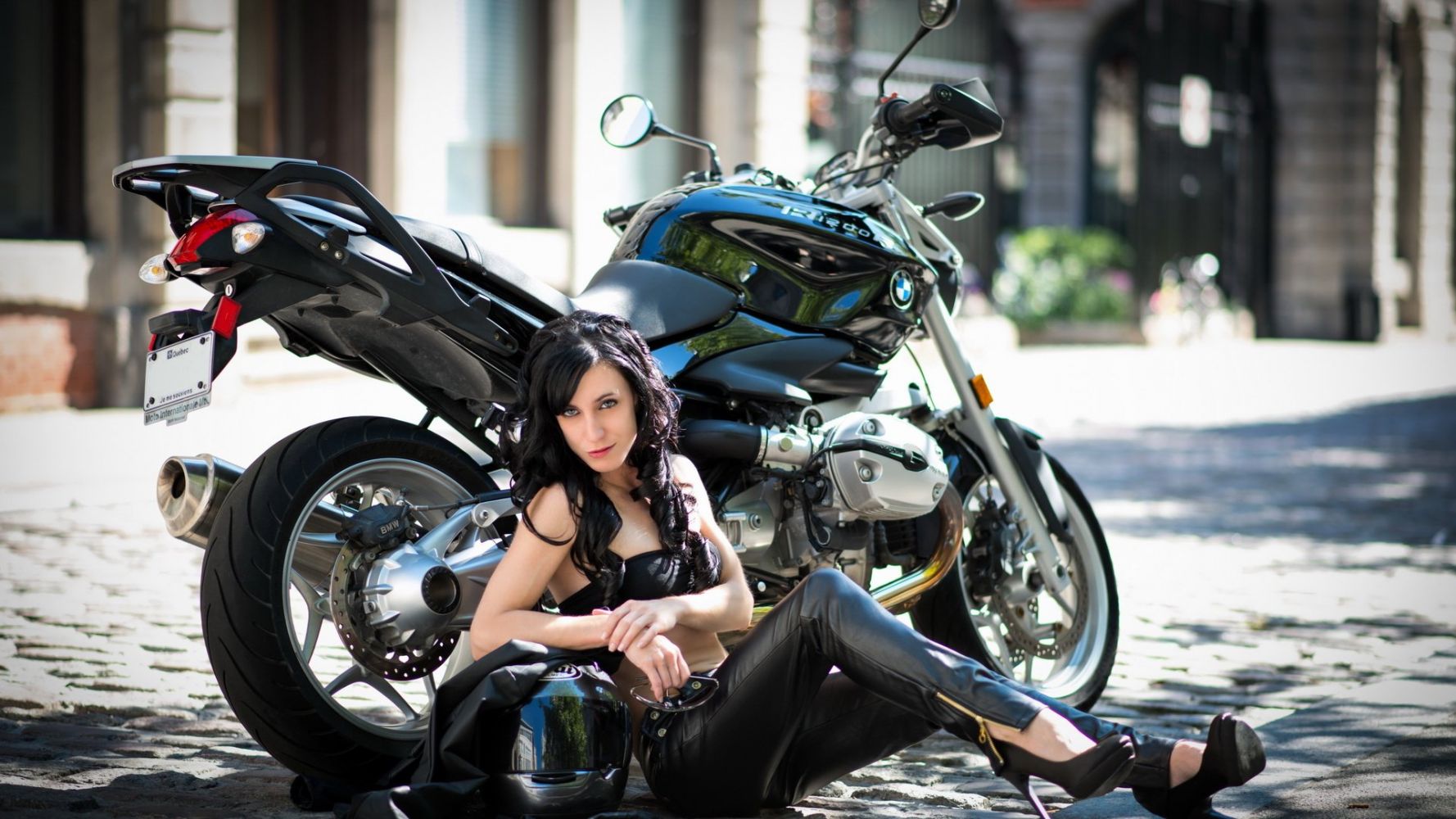 European women on bikes in Belmopan