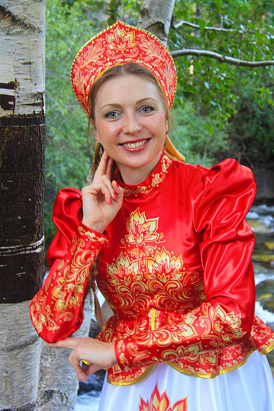 Women in Slavic costumes in Belmopan