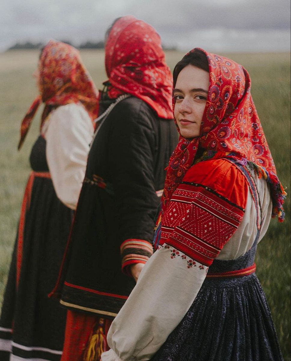 Women in Slavic costumes in Belmopan