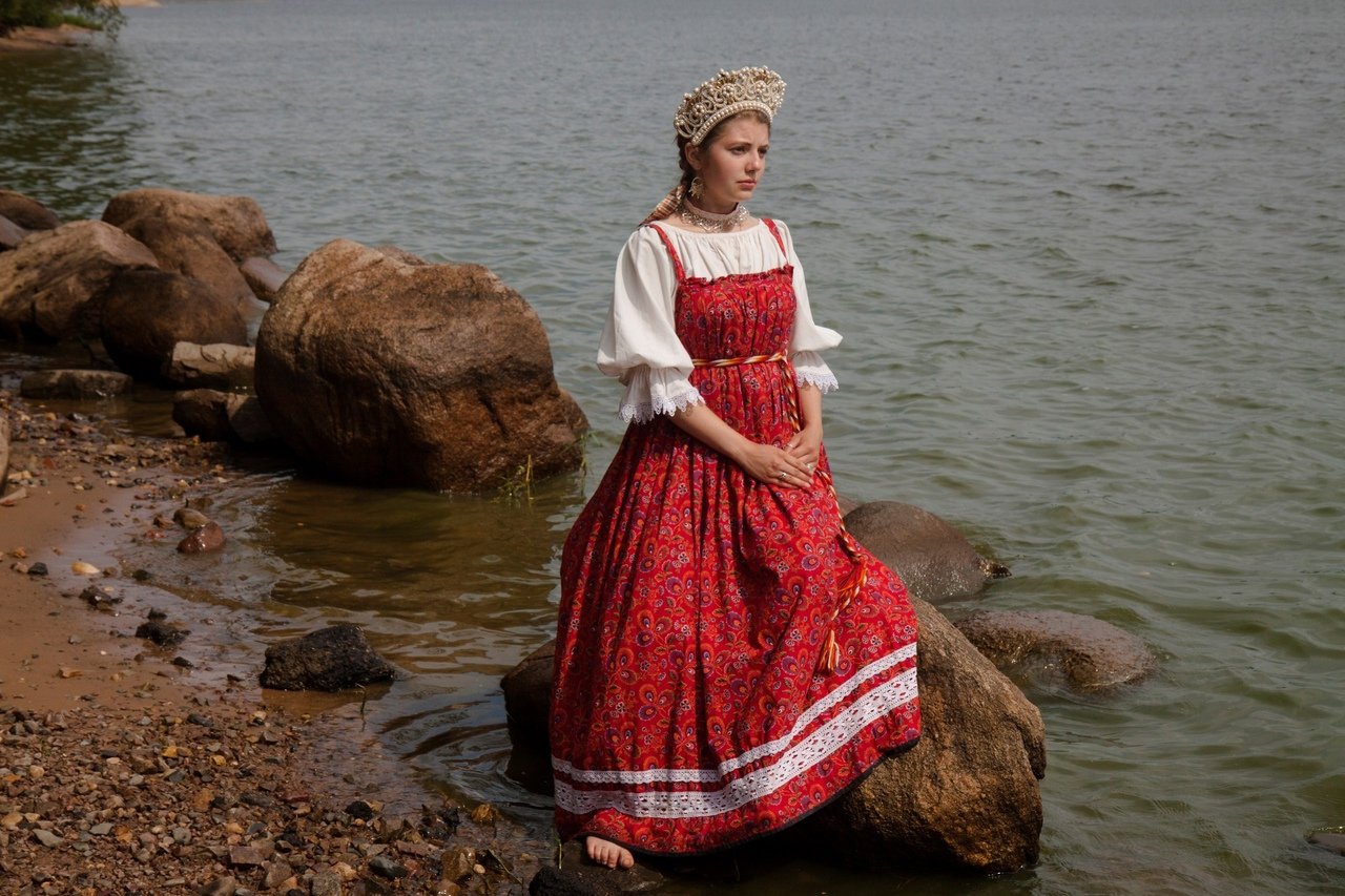 Women in Slavic costumes in Belmopan