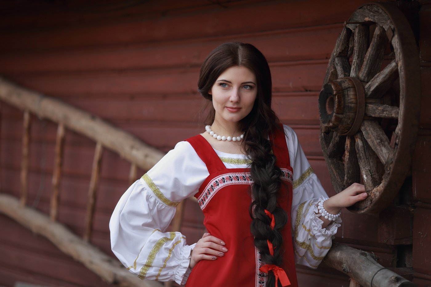 Girls in Slavic costumes in Belmopan