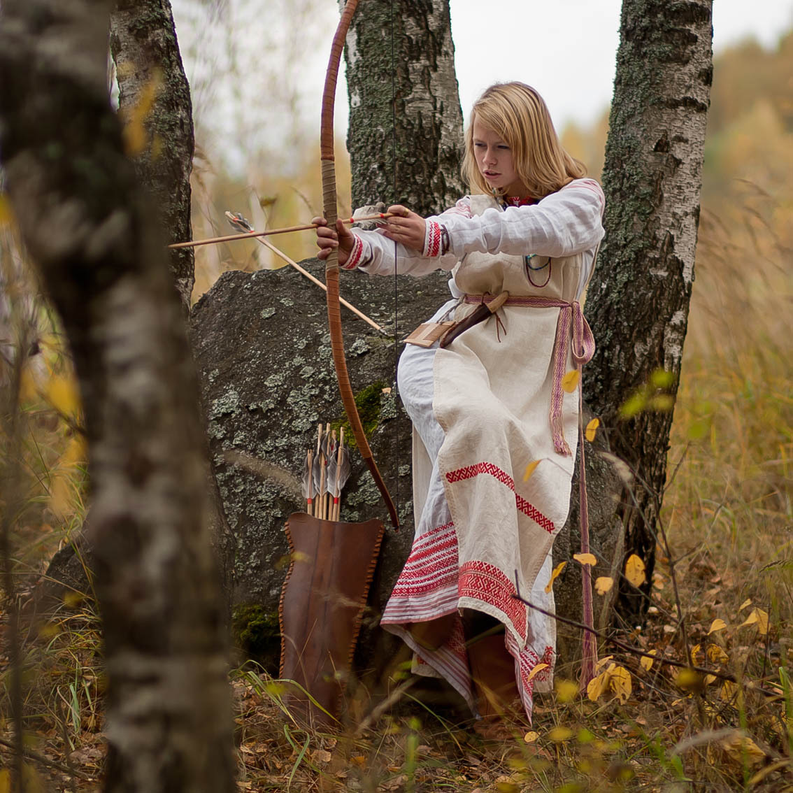 Sexy photo Girls in Slavic costumes in Belmopan